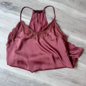 ✨ Olivaceous Lace Trim Satin Cami | Racerback | Size S ✨